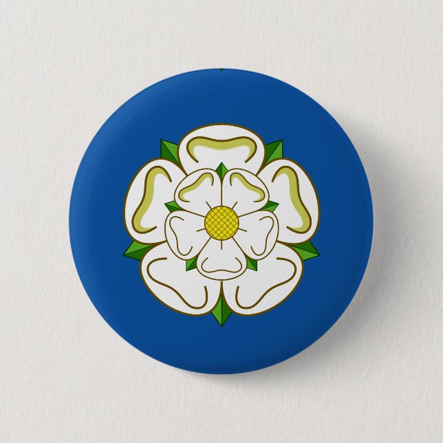 Chapa Redonda De 5 Cm Bandera de Yorkshire (Anverso)