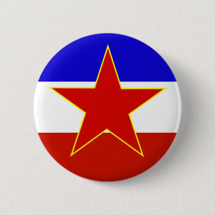 Chapa Redonda De 5 Cm Bandera de Yugoslavia