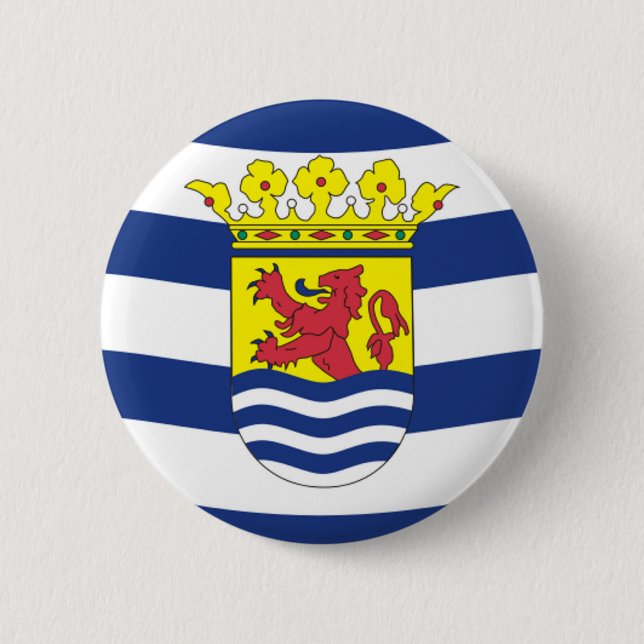 Chapa Redonda De 5 Cm Bandera de Zelanda (Anverso)