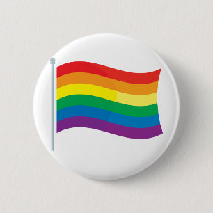 Chapa Redonda De 5 Cm Bandera del arco iris