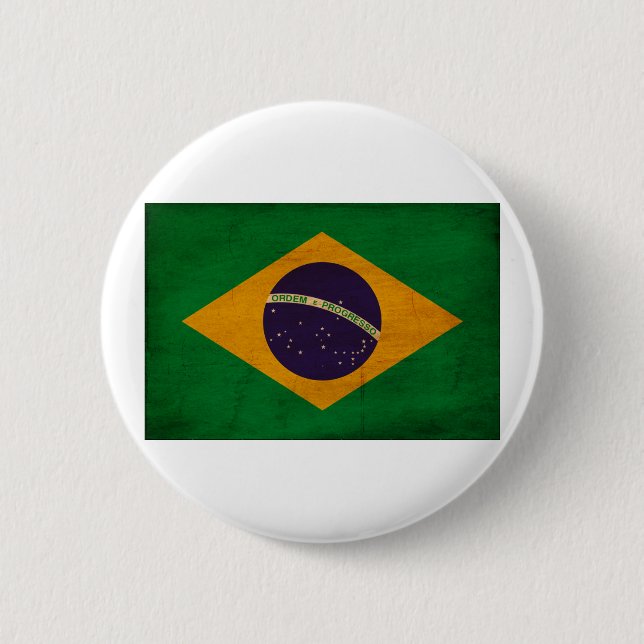 Chapa Redonda De 5 Cm Bandera del Brasil (Anverso)