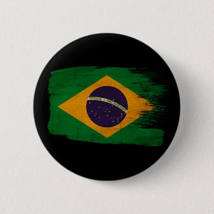 Chapa Redonda De 5 Cm Bandera del Brasil