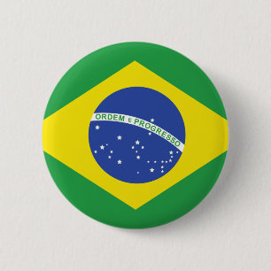 Chapa Redonda De 5 Cm Bandera del Brasil
