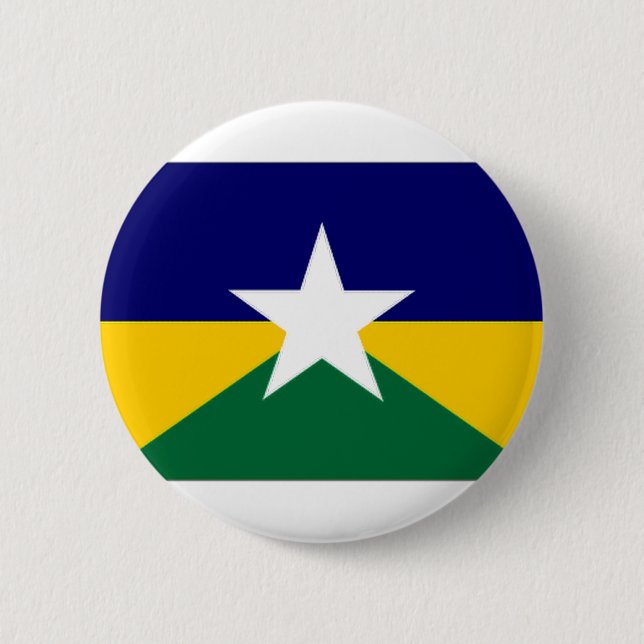 Chapa Redonda De 5 Cm Bandera del Brasil Rondonia (Anverso)