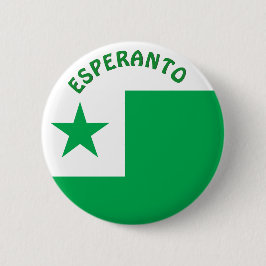 Chapa Redonda De 5 Cm Bandera del esperanto,