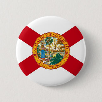 Chapa Redonda De 5 Cm Bandera del estado de la Florida