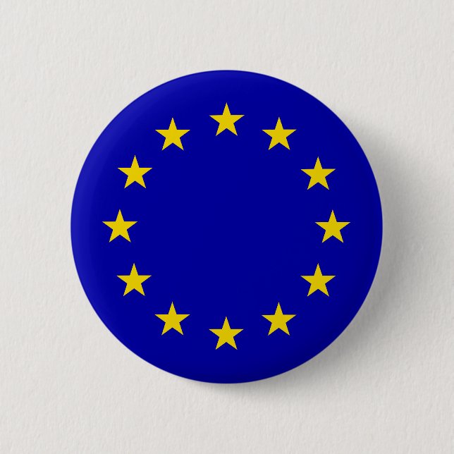 Chapa Redonda De 5 Cm Bandera del Europa (Anverso)