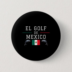 Chapa Redonda De 5 Cm Bandera Del Golfo Vintage De México De El Golfo De