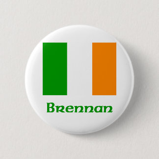 Chapa Redonda De 5 Cm Bandera del irlandés de Brennan