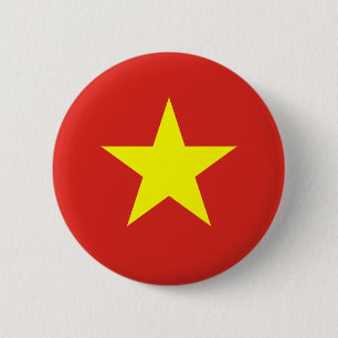 Chapa Redonda De 5 Cm Bandera del kỳ Việt Nam de Vietnam - de Quốc