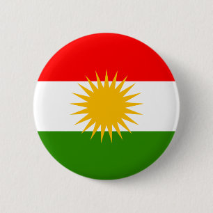 Chapa Redonda De 5 Cm Bandera del Kurdistan