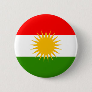 Chapa Redonda De 5 Cm Bandera del Kurdistan
