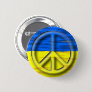 Chapa Redonda De 5 Cm Bandera del Logo de Paz para Ucrania