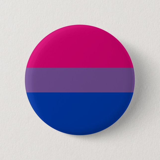 Chapa Redonda De 5 Cm Bandera del Orgullo Bisexual (Anverso)