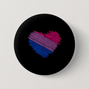 Chapa Redonda De 5 Cm Bandera del Orgullo Bisexual LGBT Corazón Orgullo