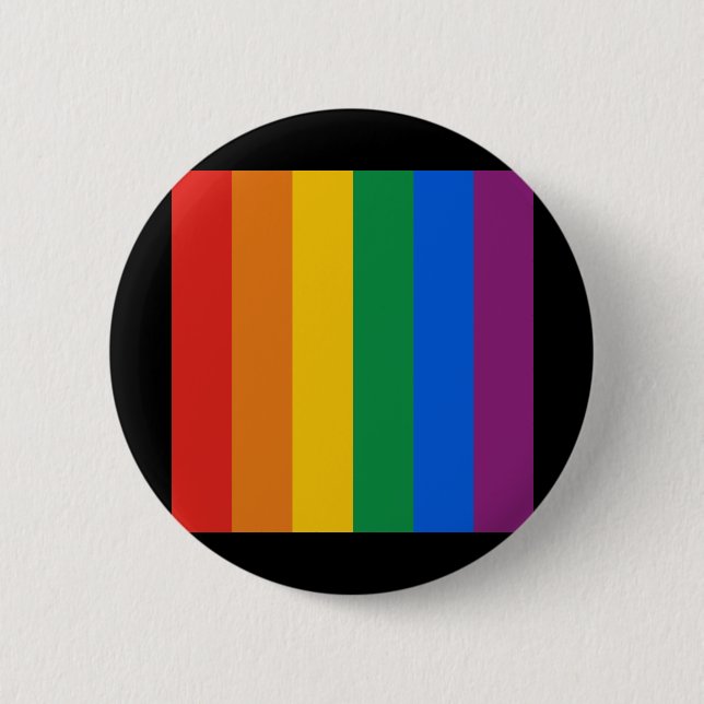 Chapa Redonda De 5 Cm Bandera del orgullo gay (Anverso)