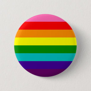 Chapa Redonda De 5 Cm Bandera del Orgullo Gay Arcoiris Gilbert Baker ori