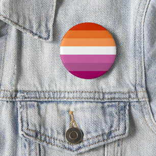 Chapa Redonda De 5 Cm Bandera del Orgullo Lesbiano