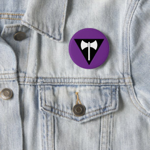 Chapa Redonda De 5 Cm bandera del orgullo lésbico SlipperyJoe feminista 