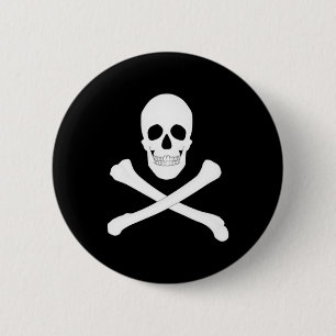 Chapa Redonda De 5 Cm Bandera del pirata (Jolly Roger)