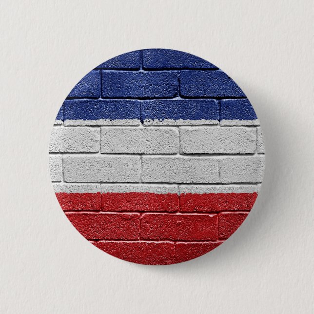 Chapa Redonda De 5 Cm Bandera del reino de Yugoslavia (Anverso)