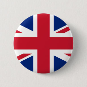 Chapa Redonda De 5 Cm Bandera del Reino Unido