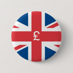 Chapa Redonda De 5 Cm Bandera del Reino Unido de Gran Bretaña