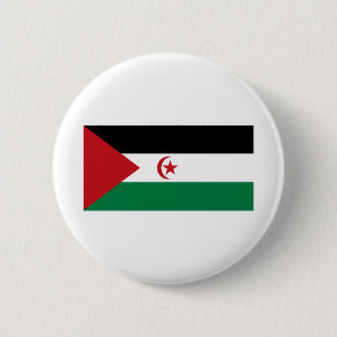 Chapa Redonda De 5 Cm Bandera del Sahara Occidental