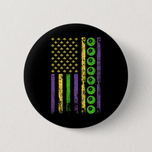 Chapa Redonda De 5 Cm Bandera Deportiva Estadounidense Billiards Sporty 