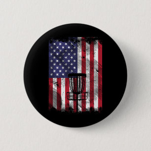 Chapa Redonda De 5 Cm Bandera Disc Golf Sket Vintage Frisbee Golfing Dep