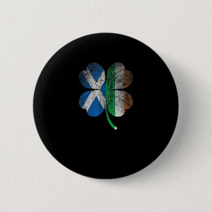Chapa Redonda De 5 Cm Bandera escocesa irlandesa Shamrock Ireland Saint