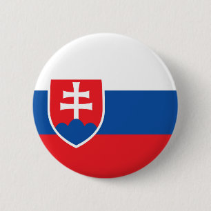 Chapa Redonda De 5 Cm Bandera eslovaca