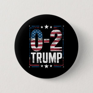 Chapa Redonda De 5 Cm Bandera estadounidense 0-2 Trump 2024
