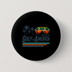 Chapa Redonda De 5 Cm Bandera Estadounidense 2025 Del Golfo Retro De Est
