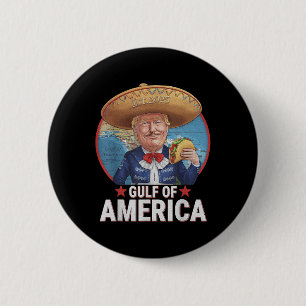 Chapa Redonda De 5 Cm Bandera Estadounidense 2025 Del Golfo Retro De Est