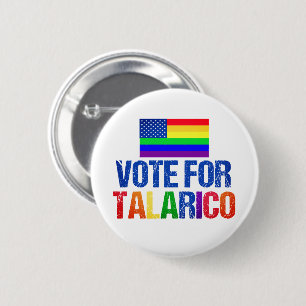 Chapa Redonda De 5 Cm Bandera estadounidense arcoíris Talarico Elección 