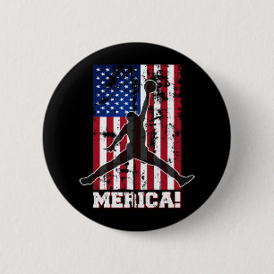 Chapa Redonda De 5 Cm Bandera Estadounidense Bysketbyll Usa Flag 4 De Ju