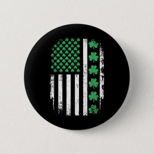Chapa Redonda De 5 Cm Bandera Estadounidense Con Chispas Para St Patrick