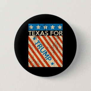 Chapa Redonda De 5 Cm Bandera estadounidense Trump reelección Texas Trum