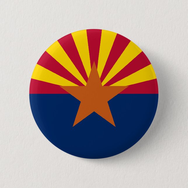 Chapa Redonda De 5 Cm Bandera Estatal de Arizona (Anverso)