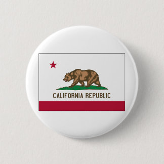 Chapa Redonda De 5 Cm Bandera estatal de California