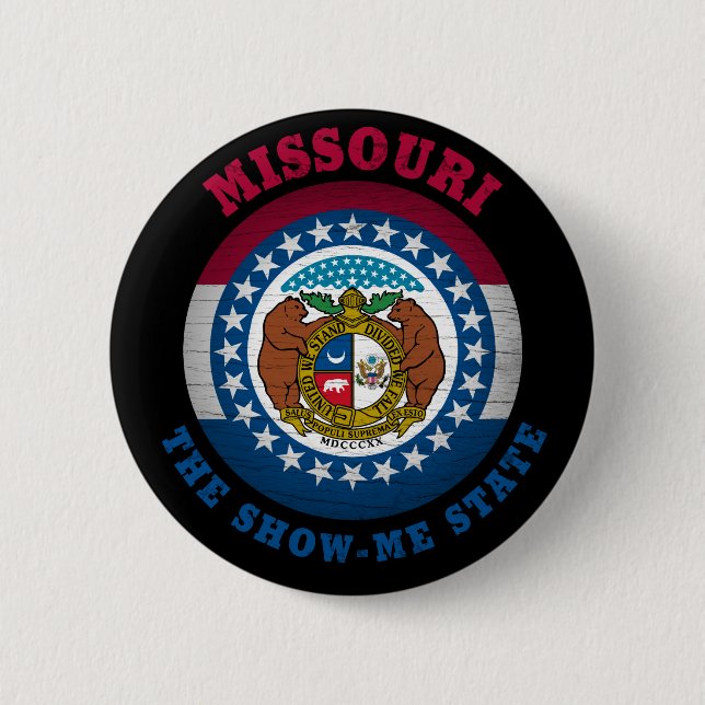 CHAPA REDONDA DE 5 CM BANDERA ESTATAL MISSOURI SHOW-ME (Anverso)
