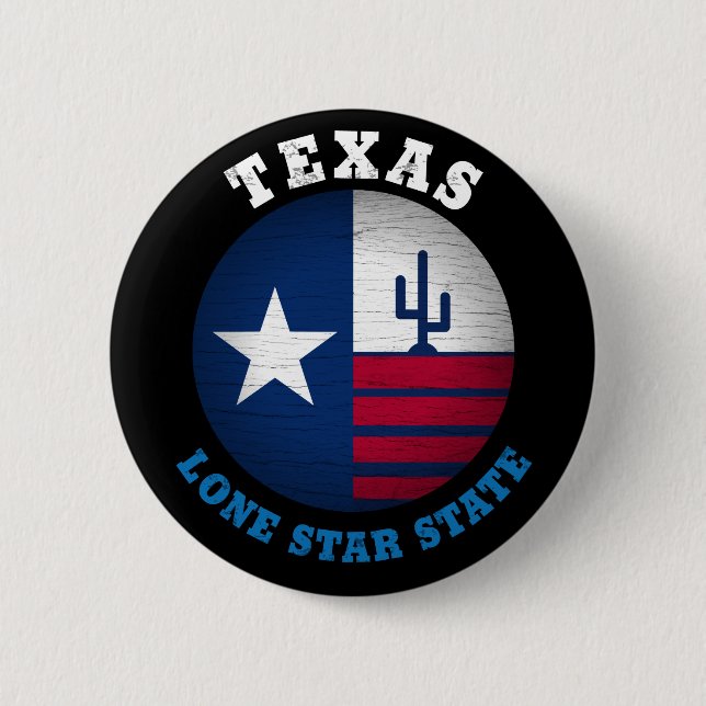 CHAPA REDONDA DE 5 CM BANDERA ESTATAL TEXAS LONE STAR (Anverso)
