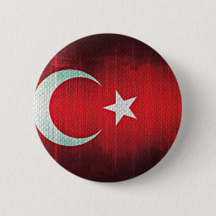 Chapa Redonda De 5 Cm Bandera estilizada de Turquía