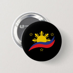 Chapa Redonda De 5 Cm Bandera filipina de Pinoy de Filipinas