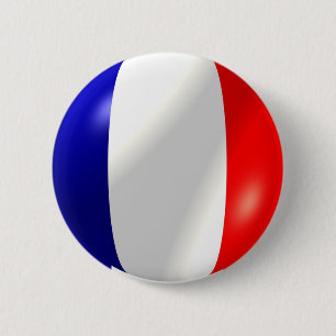 Chapa Redonda De 5 Cm Bandera francesa
