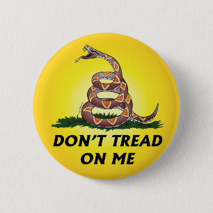 Chapa Redonda De 5 Cm Bandera GADSDEN NO PISOTEES MI Tea Party Serpiente