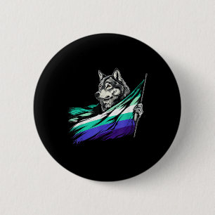 Chapa Redonda De 5 Cm Bandera gay masculina lobo LGBTQ Bandera orgullo M
