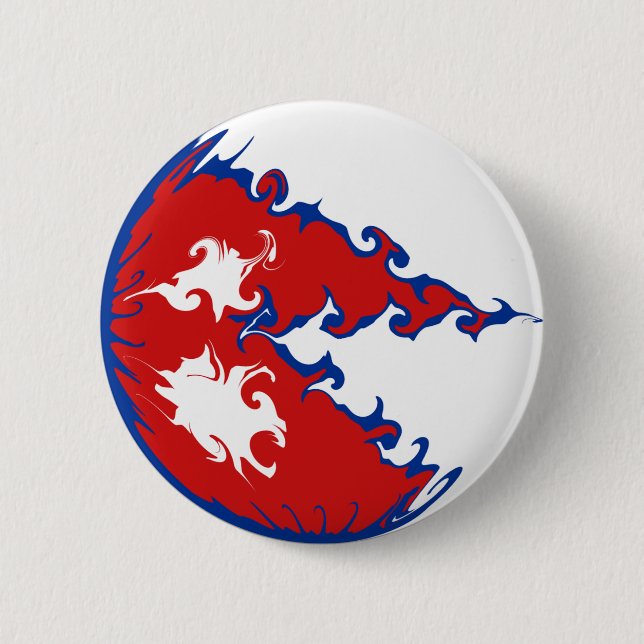 Chapa Redonda De 5 Cm Bandera Gnarly de Nepal (Anverso)