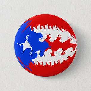Chapa Redonda De 5 Cm Bandera Gnarly de Puerto Rico
